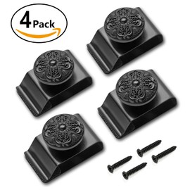 Tapestry Wall Hangers, 4 Pack Quilt & Blanket Clamps, Rug Display Clips for Carpets and Wall Hangings, Metal Hanging Clips (Black)