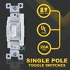 Faith White Toggle Light Switch (1-Pack) | Single-Pole Wall Light