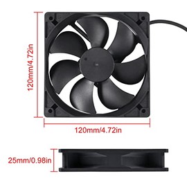 UMLIFE 2PACK Ventilador de 120 mm 5V USB para PC, Ventilador de 120 mm 5V USB sin escobillas 12025 120x25mm para enfriar PC Caja de computadora CPU Refrigeradores Radiadores