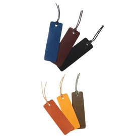 Kameto Bag Manufacturing Bookmark, Genuine Leather, Book Marker, with String, Italian Leather, orange