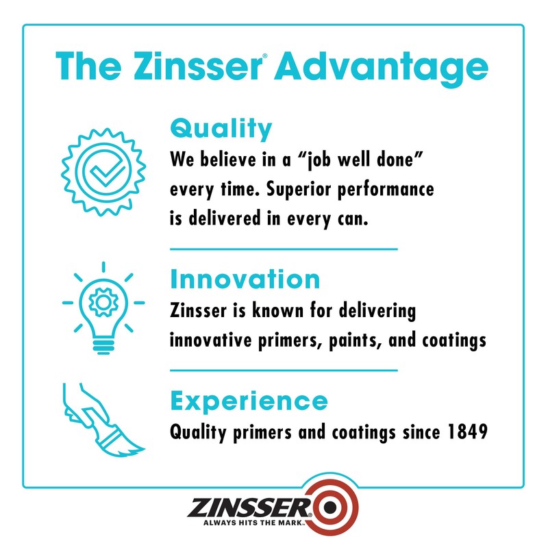 Zinsser 377940 Stain Killing Primer, Quart