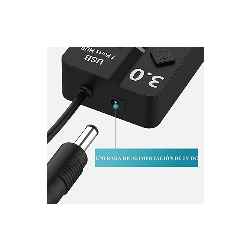 Yostyle Hub USB 3.0, 7 Puertos Multi USB 3.0 Hub