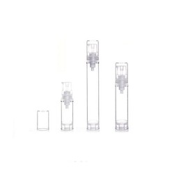 6 Airless Pump Bottle Empty Refillable Airless Vacuum Pump Cream Lotion Make Up Toiletries Bottle Liquid Container Light Leak Proof & Shock Proof Travel Container (Transparent) 10ml klar