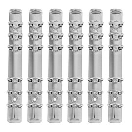 Operitacx Pack of 6 Metal A6 Notebook 6 Ring Binder Mechanism Replacement Kit Stainless Steel A6 Binder Loose Leaf Binding Combs Loose Leaf Snap for Personal Organiser Binder Planner