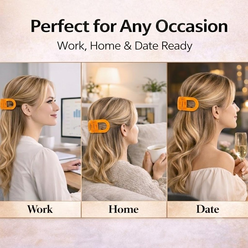 2PCS Magnetic Hair Clips for Women, Strong Hold No Slip,