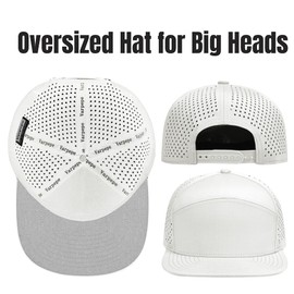 XL XXL Hats for Men Big Head,Large Snapback White Oversized Baseball Cap Trucker Golf Hat