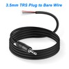 MEIRIYFA 3.5mm Male Plug to Bare Wire Stereo Audio Cable,