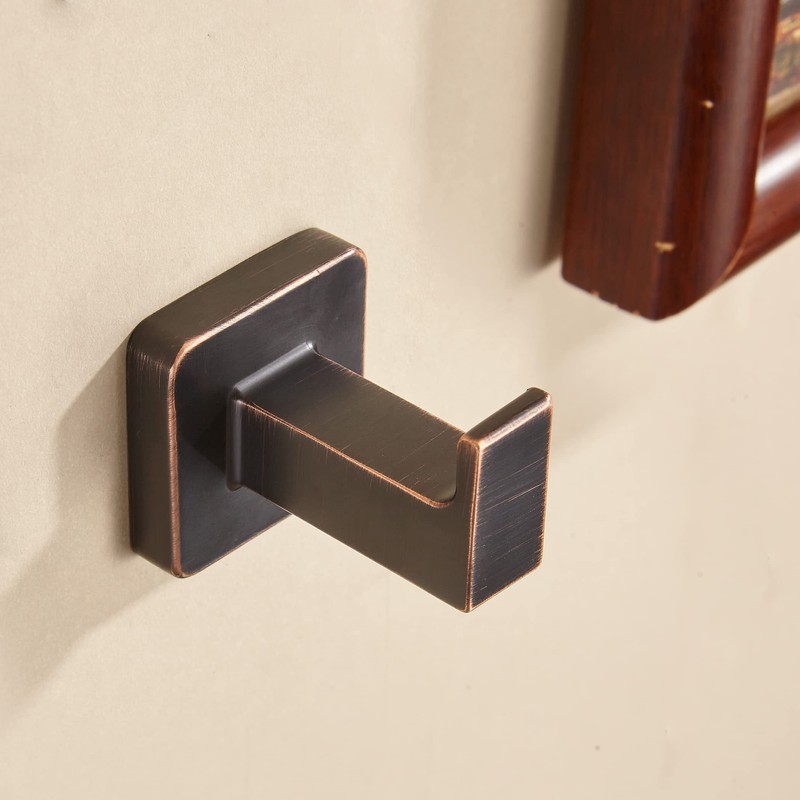 FORBATH Bronze Towel Hooks, Bathroom Robe Hook Wall Mounted, Oil