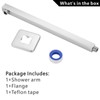 Voolan 20" Square Shower Arm with Flange and Teflon Tape,