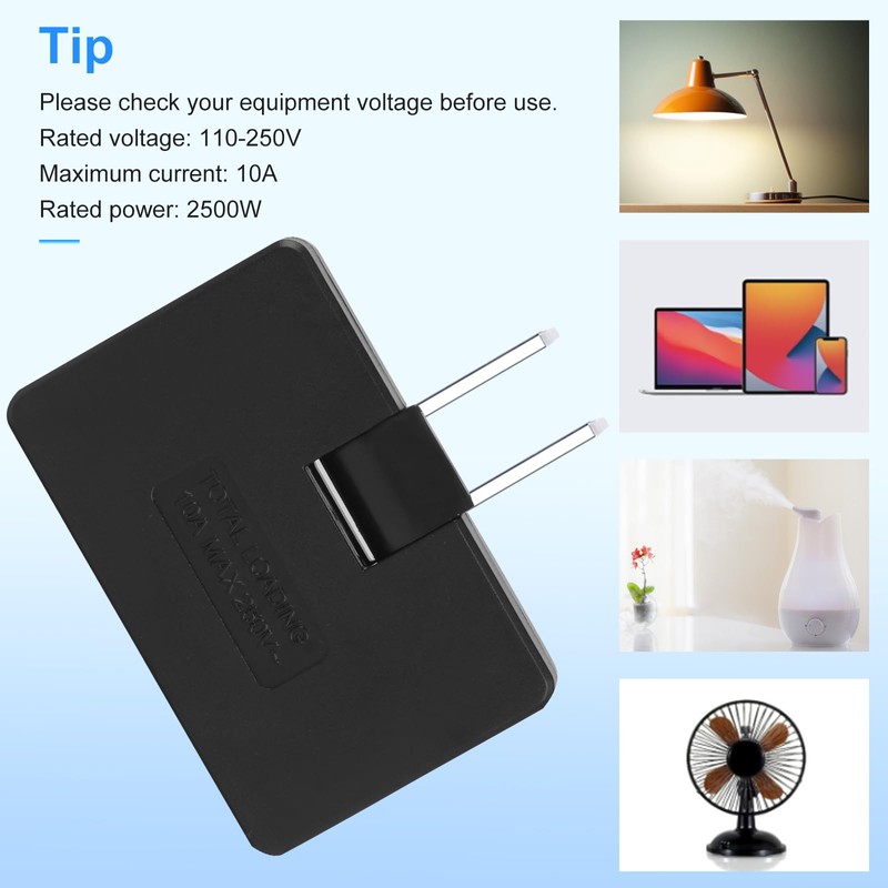 Romeda 3 Pack AC Flat Wall Outlet Extender Flat Plug