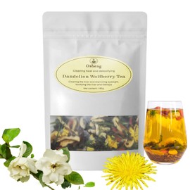 Dandelion Wolfberry Tea 15 Bags 1 Pack, Kidneys & Liver Health Tea Organic Teabags, 7 Herbal Ingredients Natural Blend, Chinese Traditional Dandelion, Chrysanthemum, Wolfberry, Cassia Seed