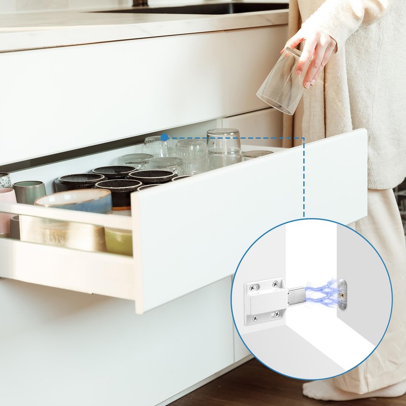4 Pack Magnetic Push Door Latches Cupboards Push to Open