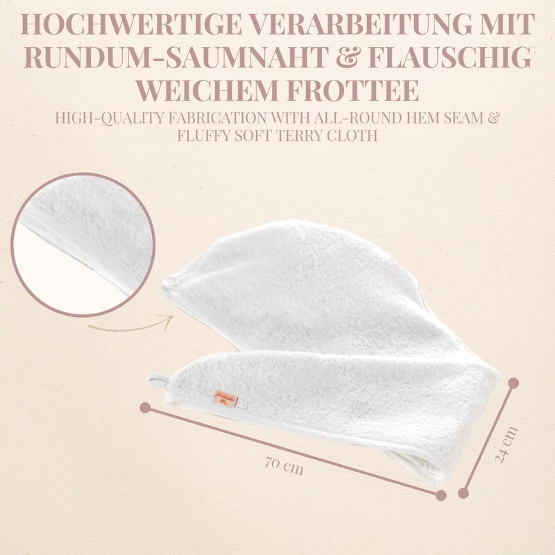 Hair Turban Head Towel 100 % Cotton / Put On