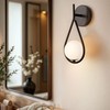 Kenroy Home Teardrop Wall Sconce with Frosted Opal Glass Globe,