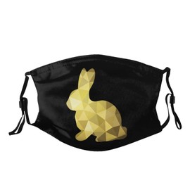 Easter Day Face Mask Bunny Mask for Women Men with 2Pcs Filters Reusable Washable Anti-Dust Balaclava