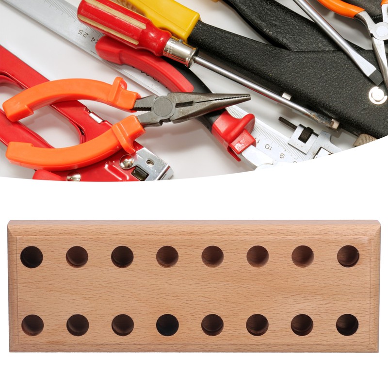 Plier Organizer Pine Wood Display Stand Base Wooden Cutter Holder