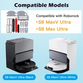 29Pcs Accessories Kit for Roborock S8 Maxv Ultra Robot Vacuum Cleaner,S8 Max Parts,1 Dock Self-Main Brush,2 Roller Brushes,4 Hepa Filters,4 Mop Pads,4 Small Mop,6 Side Brush,6 Dust Bags