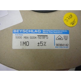 BEYSCHLAG Metal Film Resistor 1M Ohm 5% Tol 50ppm  **NEW**  Qty.10