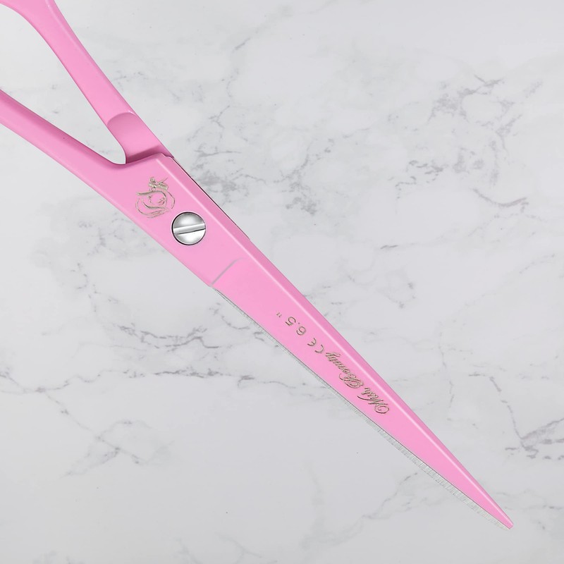 Pink Professional Barber Hairdressing Scissors THINNING Hair Cutting Shears Set+