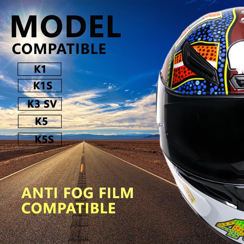 TAOHOM K1 Replacement Helmet Visor,K5 Motorcycle Helmet Face Shield Compatible