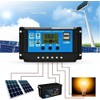 30A Solar Charge Controller,12V/ 24V Solar Panel Charge Controller,Timer Setting