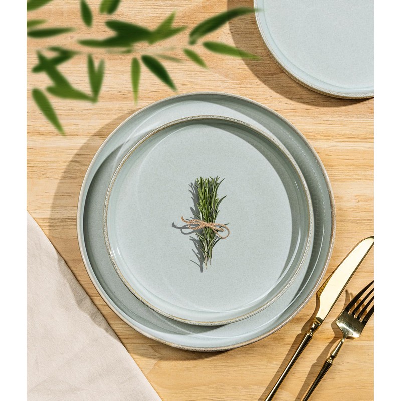 TheTerra Ceramic Dinnerware Sets for 6, 18 Pieces Porcelain Lightweight