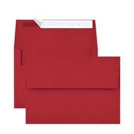 50 Pack A2 Envelopes for Invitations,4.37x5.75 inches,A2 Envelopes Red Self Seal,Printable,for Wedding,Invitation,Baby Shower,4x5 Cards