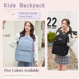 Bansusu Women's Rucksack, Large Capacity, Students, High School Students, Unisex, Backpack, For Work, Business Trips, Work, Travel, School, Stylish, Cute, Includes Pendant, gray