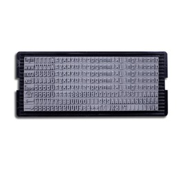 Type Set Shiny S-660 with Uppercase and Lower Case Letters for Shiny Stamp Sets to Set Yourself - 256 Characters, 4 mm Letter Height