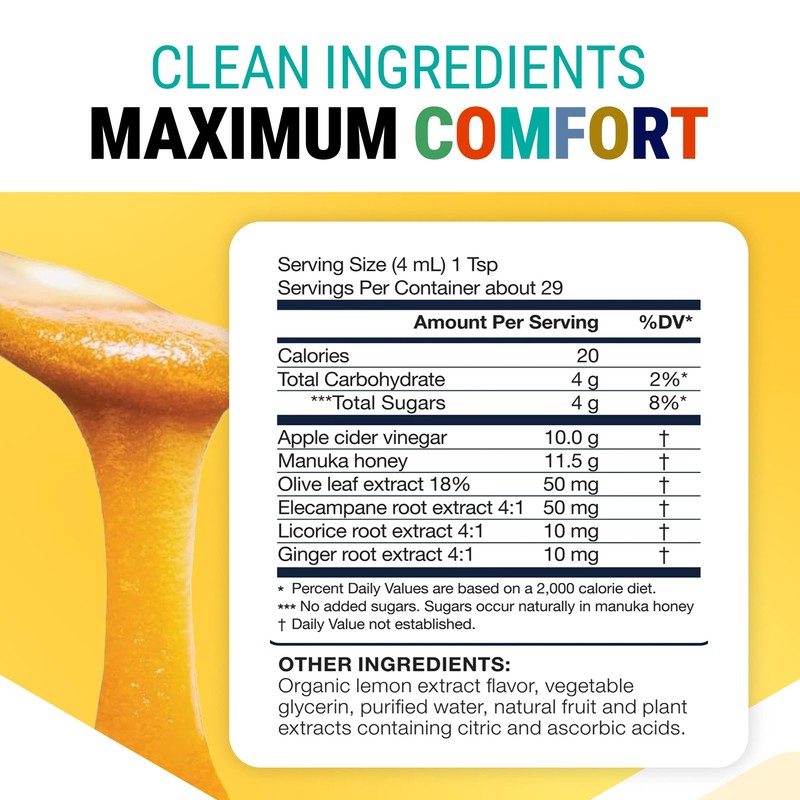 ManukaGuard Kids Daytime Manuka Honey Throat Syrup, MGO 400