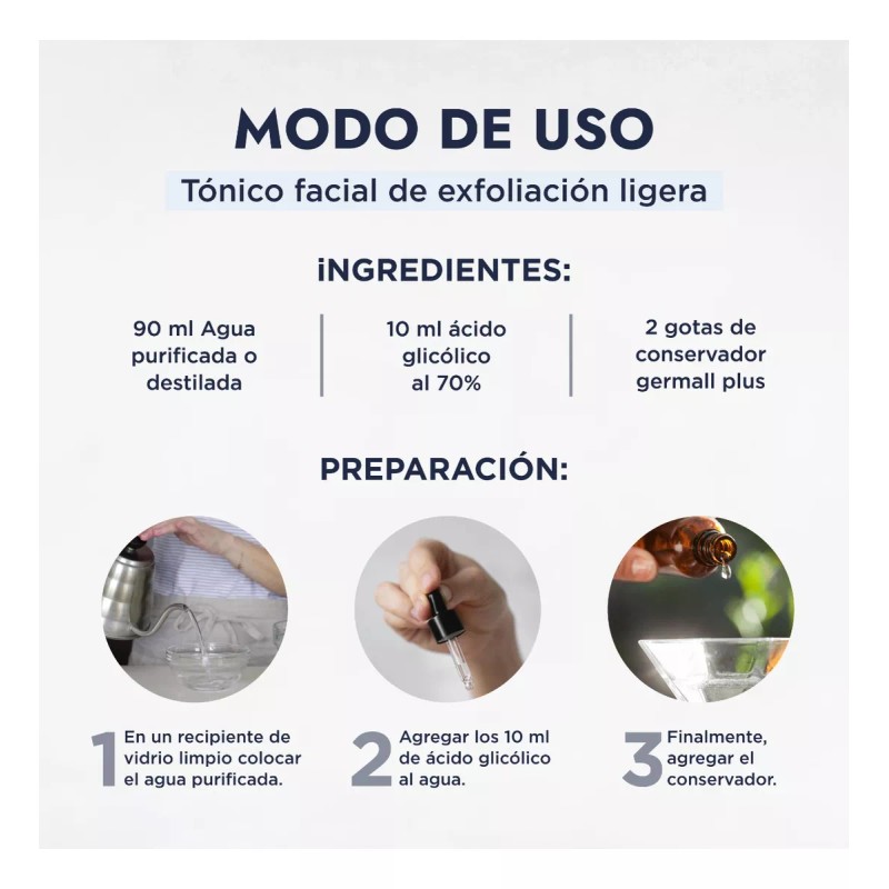HEBBE COSMETICS ACTN4 Ácido Glicólico Cosmético 70% Líquido 500 Ml