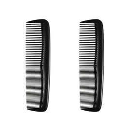 2pcs Hair Combs Set Pocket Fine Plastic Hair Combs,Hair Combs Plastic Pocket Combs Fine and Standard Tooth Hair Cutting Comb Fine Dressing Styling Combs for Men Women Home Hair Care Tool(black)