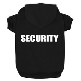 Izefia Dog Hoodie Security RDC Pet Clothing Dog Shirt Warmer Pullover Cotton Jacket Coat Small Dog Medium Dog (Black, 4XL)