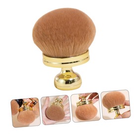 FRCOLOR Ergonomic Handle Makeup Brush Set 5-in-1 Travel Size Makeup Tools Kit Blush Brush Soft and Gentle for Face
