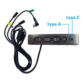 Fruhdi Power Recliner Electric Sofa 7 Button Switch Controller Replacement with Dual USB A C Ports