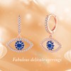 JIANGYUE Evil Eye Earrings Plated Hoop Earrings for Women with