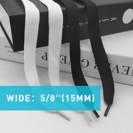 UamGlsob 5/8"(15mm) Wide Thick Shoe Laces for Sneakers, Fat Athletic Shoelaces Replacement Laces for Campus 00s Shoes (Blue, 54"/140cm)