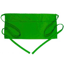 BOHARERS Waist Apron with 3 Pockets - Green Waitress Waiter Server Short Apron