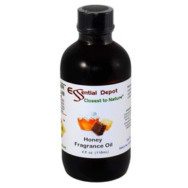 Essential Depot Honey Fragrance Oil - Supplied in 4 oz. Amber Glass Bottle with Black Phenolic Cone Lined and Safety Sealed Cap