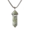 Natural Peace Jasper Gemstone Hexagonal Pointed Reiki Chakra Chain Necklace
