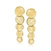 Ross-Simons Italian 18kt Gold Over Sterling Graduated Circle Drop Earrings