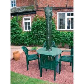 Garden mile Green Waterproof Parasol Umbrella Cover - Large Size Garden Rotary Air Dryer Covers - Heavy Duty UV Protected Cantilever Parasol Covers Protect from Rain, Dust, and Birds (195x47x26 cm)