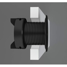 Twist Lock Grommet (2 Pack in Black) Cable, Cord Management, Wire Hiders - Self Locking Grommet with Cover for Walls, Ceilings, Desks, Used for All Surfaces 3/8” to 1” Thick, Made in USA (Black)