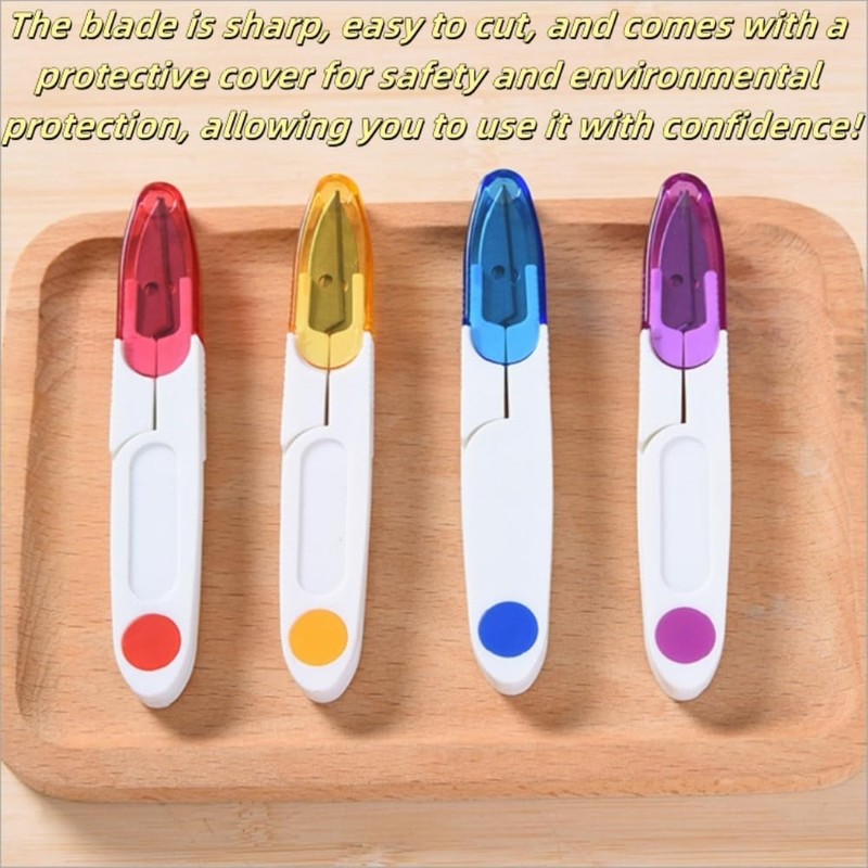 4Pcs thread snips Embroidery Scissors with Cover, thread snips for
