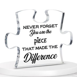Leaving Gifts for Men & Women Acrylic Puzzle Plaque, Retirement Decorations, Thank You Gifts for Colleagues Retirement, Farewell Presents for Friends & Family (Clear & Durable)