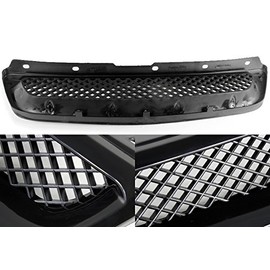 HYPERSPEED ABS Black Mesh Front Hood Upper Bumper Grille Grill Fit for 1996 1997 1998 Honda Civic CX DX EX EX-R EX GX HX LX Si 4DR 2DR, Car Mods Exterior Accessories Replace Parts Assembly (Type-R)