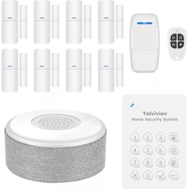 Tolviviov DIY12PCS Kit Alarm System for Home Security Wireless Home Alarm System - 1 Pack Remote Control