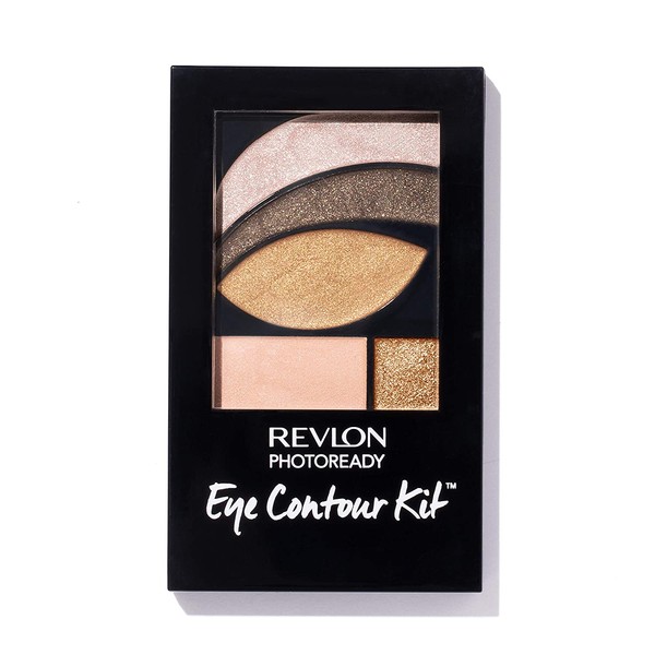 Revlon PhotoReady Eye Contour Kit, Eyeshadow Palette with 5 Wet/Dry Shades & Double-Ended Brush Applicator, Rustic (523), 0.1oz