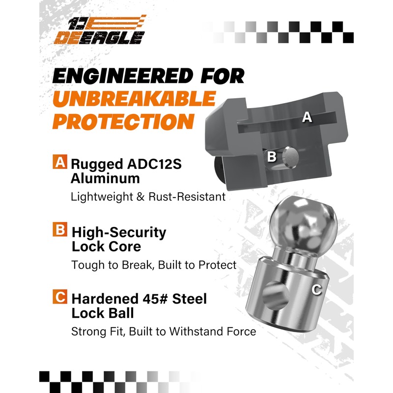 Trailer Locks Ball Hitch, Trailer Hitch Locks Fits 2” Couplers