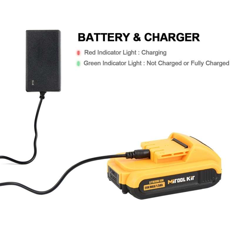 MiTool Kit 20V Electric Drill Cordless Fast Screwdriver Set Power